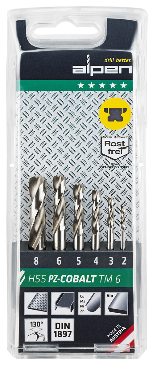 Estuche Brocas Alpen Cobalto Nirosta 6 Piezas - Imagen 2