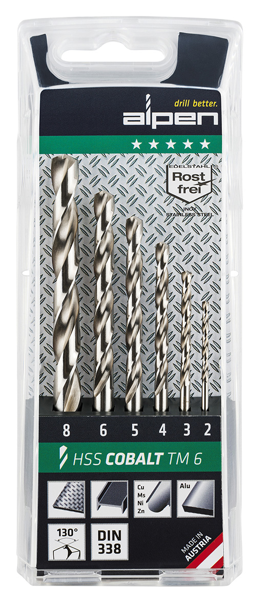Estuche Brocas Alpen Cobalto 6 Piezas