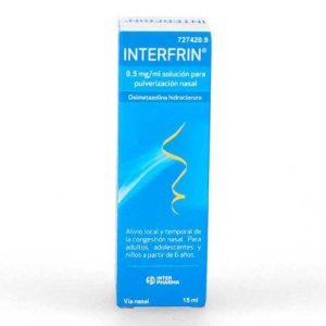 Interfrin 0.5 MG/ML Nebulizador Nasal 15 ml. Interpharma
